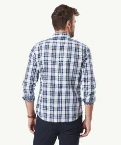 Gazman Tailored Casual Oxford Check Long Sleeve Shirt - Navy 10 Gazman Tailored Casual Oxford Check Long Sleeve Shirt - Navy -Cheap Gazman Store 3 42865