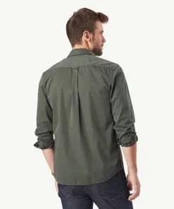 Gazman Authentic Twill Long Sleeve Shirt - Forest -Cheap Gazman Store 3 42902