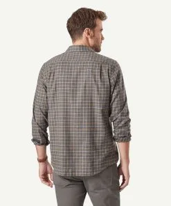 Gazman Brushed Twill Long Sleeve Shirt - Grey Melange -Cheap Gazman Store 3 44507