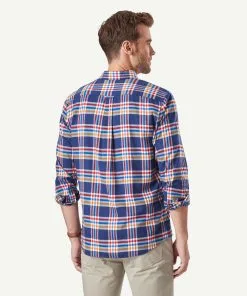 Gazman Brushed Herringbone Check Long Sleeve Shirt - Multi Check -Cheap Gazman Store 3 44512
