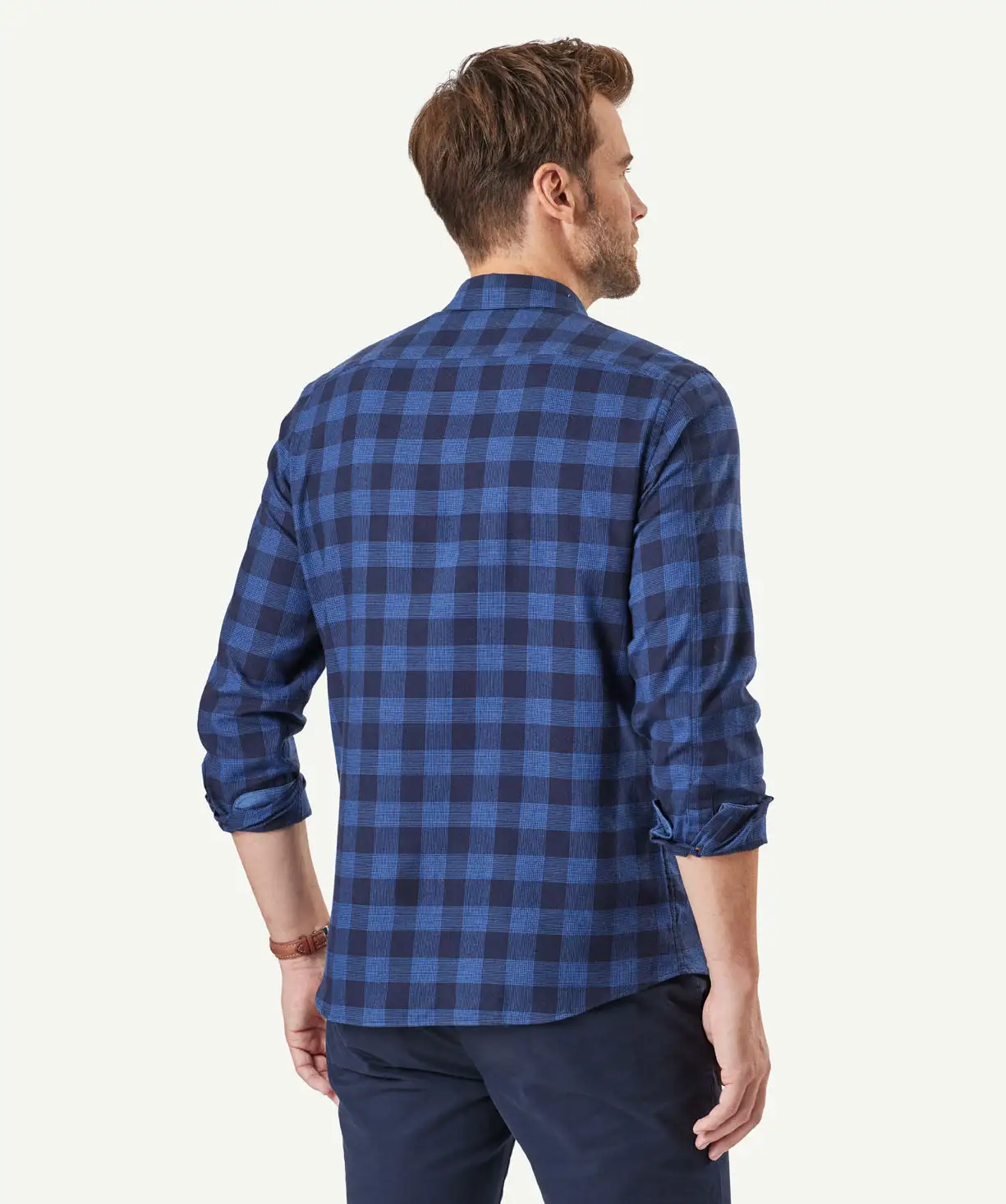 Gazman Tailored Brushed Check Long Sleeve Shirt - Midnight 5 Gazman Tailored Brushed Check Long Sleeve Shirt - Midnight - Image 3