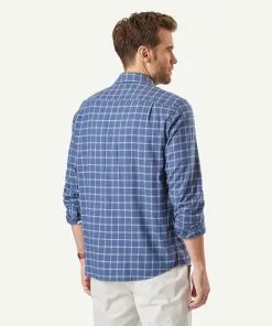 Gazman Brushed Twill Check Long Sleeve Shirt - Slate -Cheap Gazman Store 3 44572