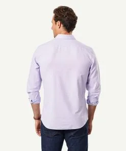 Gazman Tailored Casual Oxford Long Sleeve Shirt - Lilac 9 Gazman Tailored Casual Oxford Long Sleeve Shirt - Lilac -Cheap Gazman Store 3 46092