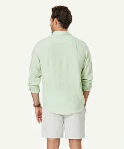 Gazman Pure French Linen Long Sleeve Shirt - Palm 9 Gazman Pure French Linen Long Sleeve Shirt - Palm -Cheap Gazman Store 3 46881