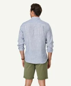 Gazman French Linen Stripe Long Sleeve Shirt - Navy 9 Gazman French Linen Stripe Long Sleeve Shirt - Navy -Cheap Gazman Store 3 47034