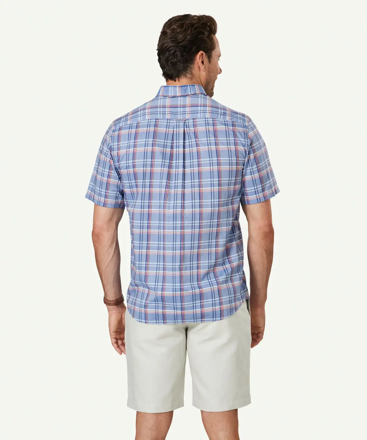 Gazman Easy Care Oxford Check Short Sleeve Shirt - Chambray 5 Gazman Easy Care Oxford Check Short Sleeve Shirt - Chambray - Image 3