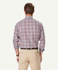 Gazman Easy Care Herringbone Check Long Sleeve Shirt - Multi Check -Cheap Gazman Store 3 48516