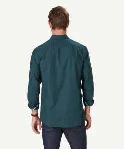 Gazman Tailored Casual Oxford Long Sleeve Shirt - Forest -Cheap Gazman Store 3 48545
