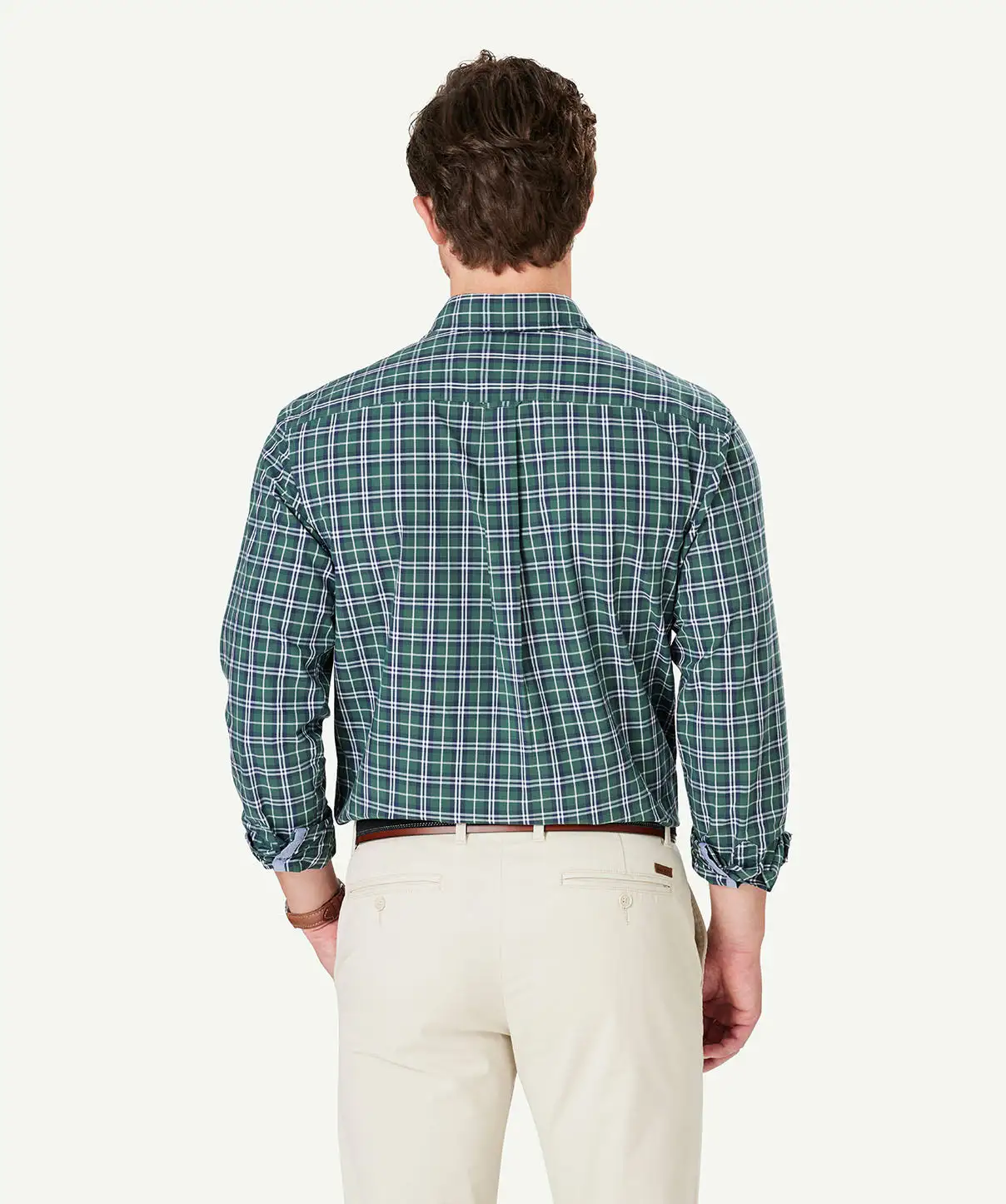 Gazman Casual Plaid Check Long Sleeve Shirt - Forest 5 Gazman Casual Plaid Check Long Sleeve Shirt - Forest - Image 3