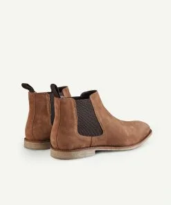 Gazman Suede Leather Chelsea Boot - Whiskey -Cheap Gazman Store 3 49312