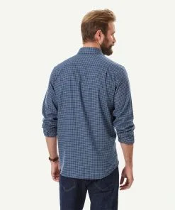 Gazman Brushed Twill Gingham Long Sleeve Shirt - Sage -Cheap Gazman Store 3 49972