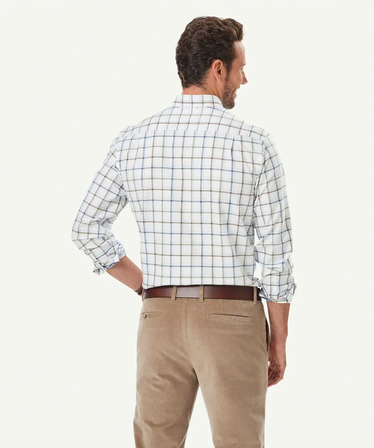 Gazman Easy Care Oxford Check Long Sleeve Shirt - White 5 Gazman Easy Care Oxford Check Long Sleeve Shirt - White - Image 3