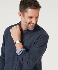 Gazman Brushed Houndstooth Check Shirt - Charcoal -Cheap Gazman Store 3 054c1b6c 8224 4f0a 890e 906034af055d