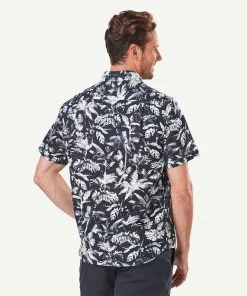 Gazman Linen Blend Palm Printed Short Sleeve Shirt - Navy 8 Gazman Linen Blend Palm Printed Short Sleeve Shirt - Navy -Cheap Gazman Store 3 0b6e0347 15d0 42b2 a868 4b419f27276b