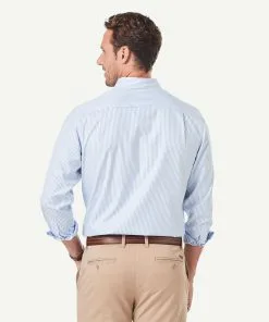 Gazman Wrinkle-Free Oxford Stripe Shirt - Blue -Cheap Gazman Store 3 1329ce24 2f80 4d99 b567 e9cac4064991