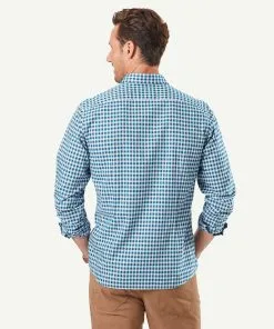 Gazman Tailored Oxford Check Long Sleeve Shirt - Green -Cheap Gazman Store 3 18fc7621 af52 4b66 bb06 a2836432ebba