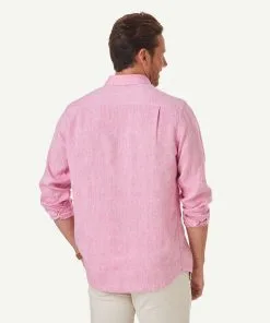 Gazman Pure Linen Plain Long Sleeve Shirt - Berry -Cheap Gazman Store 3 1e23af29 2381 483f 90b8 33523cb372e5