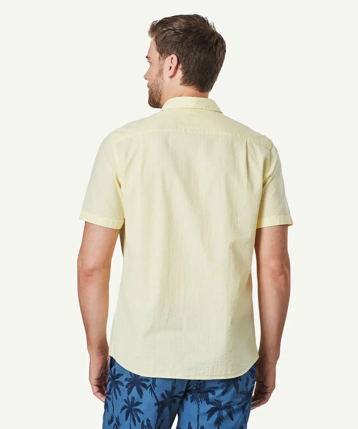 Gazman Casual Textured Linen Blend Plain Shirt - Yellow 4 Gazman Casual Textured Linen Blend Plain Shirt - Yellow - Image 2