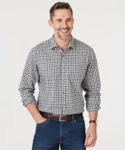 Gazman Brushed Twill Melange Check Shirt - Off White -Cheap Gazman Store 3 57e57730 8e67 408a b7db cdac751261c2