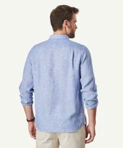 Gazman Linen Plain Long Sleeve Shirt - Nightshade -Cheap Gazman Store 3 62b65798 c987 46ea b9c9 21aad3904308