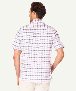 Gazman Easy Care Oxford Check Short Sleeve Shirt - Watermelon -Cheap Gazman Store 3 62c7c1ea a694 4a90 b711 2e830d538673