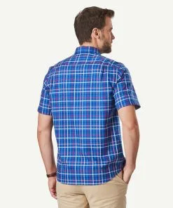 Gazman Easy Care Oxford Check Short Sleeve Shirt - Navy -Cheap Gazman Store 3 6add3f52 9ceb 42a7 ac75 6cfbf5c45be5
