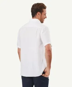 Gazman Linen Plain Short Sleeve Shirt - White -Cheap Gazman Store 3 6bd8ee76 893d 410c a0f7 63e30638b597