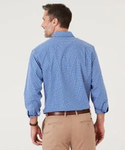 Gazman Easy Care Grid Check Shirt - Blue -Cheap Gazman Store 3 77a5b504 5282 4254 a5e1 78a27367d473