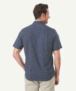Gazman Geo Printed Short Sleeve Shirt - Navy -Cheap Gazman Store 3 7f153941 fa4b 4b51 ac84 045907337612