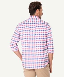 Gazman Easy Care Dobby Check Long Sleeve Shirt - Watermelon -Cheap Gazman Store 3 8409dc68 94ad 422d 8ced d92ae7bfa21c