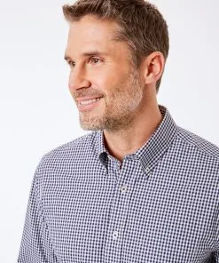Gazman Easy Care Stretch Gingham Shirt - Navy 8 Gazman Easy Care Stretch Gingham Shirt - Navy -Cheap Gazman Store 3 92d3d369 3362 44f2 b070 f25f25d1c3d2