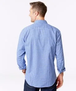 Gazman Tailored Fit Stretch Gingham Shirt - Royal -Cheap Gazman Store 3 9466880f 8e5d 4822 acda c40217b5dc6e