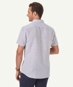 Gazman Tailored Fit Linen Blend Print Short Sleeve Shirt - Navy 8 Gazman Tailored Fit Linen Blend Print Short Sleeve Shirt - Navy -Cheap Gazman Store 3 9d45dee5 e0de 4d1e 9807 ac91a5c941a5