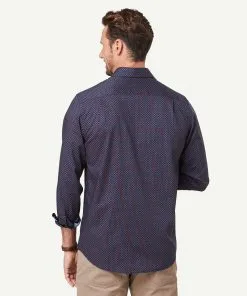 Gazman Smart Geo Square Printed Long Sleeve Shirt - Navy -Cheap Gazman Store 3 9f8b6d23 f537 4105 9148 26dc8415d008