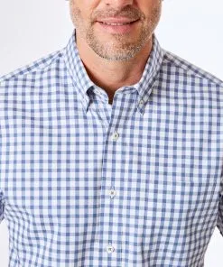 Gazman Easy Melange Box Check Short Sleeve Shirt - Denim -Cheap Gazman Store 3 a3849aac f505 4b22 b6b1 cb1c419c2653