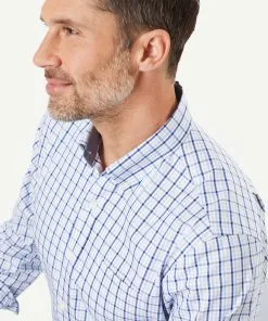 Gazman Easy Care Multi Check Shirt - Blue -Cheap Gazman Store 3 a63129e5 9da6 4d92 93b8 62a2b4538a56