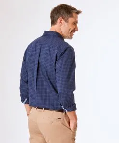 Gazman Casual Poplin Check Shirt - Navy -Cheap Gazman Store 3 acdffb96 7869 437c b4de 1624a737b004