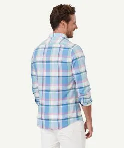 Gazman Tailored Fit Cotton Linen Check Shirt - Multi Check -Cheap Gazman Store 3 b99cbcd8 a971 43ff 9c35 9c40aa2a9cc8