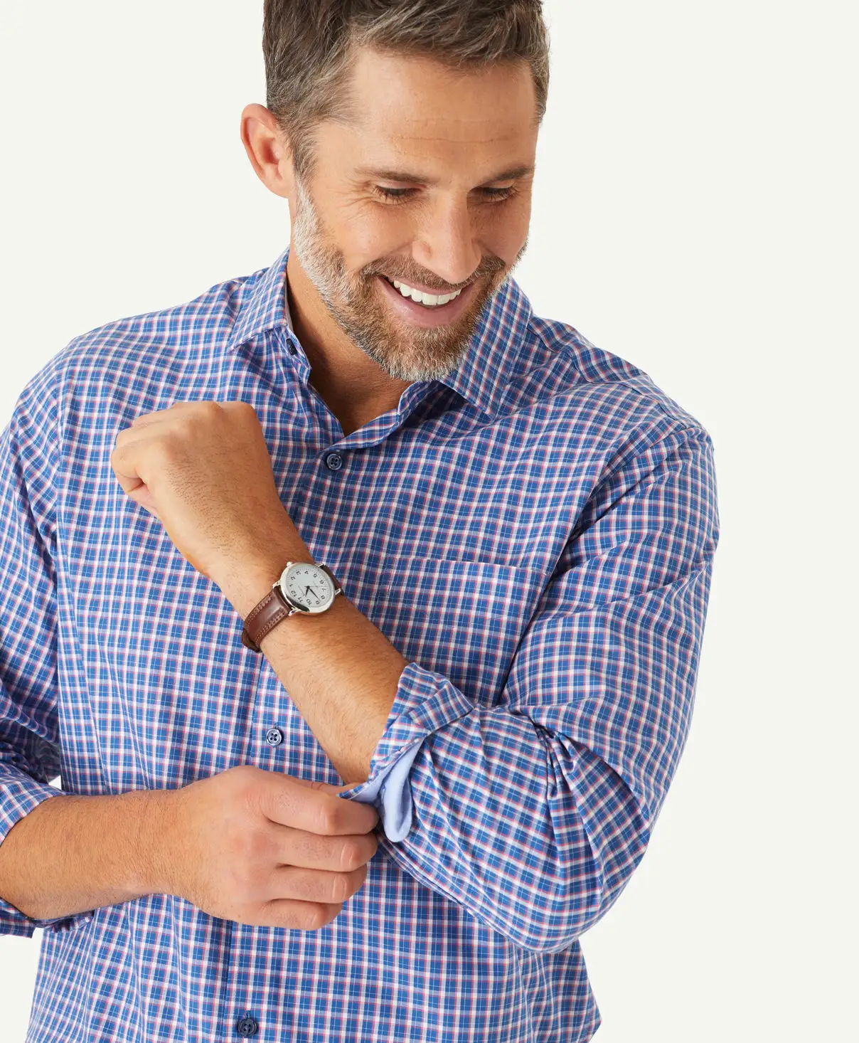 Gazman Easy Care Check Shirt - Blue 5 Gazman Easy Care Check Shirt - Blue - Image 3