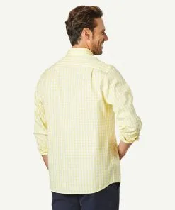 Gazman Non-Iron Oxford Check Long Sleeve Shirt - Yellow -Cheap Gazman Store 3 bc4abc2f 04f7 42f2 90e4 7c300891bd40