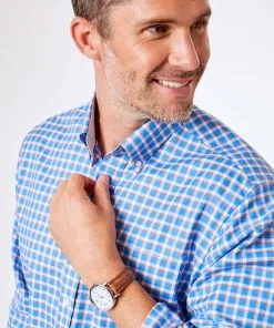 Gazman Easy Care Herringbone Check Shirt - Cornflower -Cheap Gazman Store 3 c66fcf12 addb 4853 bd65 aabfa83deefd