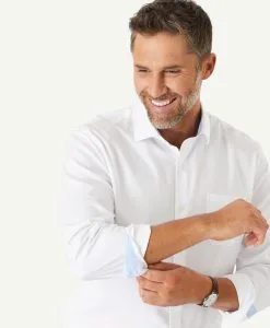 Gazman Tailored Fit Easy Care Plain Twill Shirt - White -Cheap Gazman Store 3 c88b0248 4a2c 4a43 8f48 8f6e0e0a7d3a