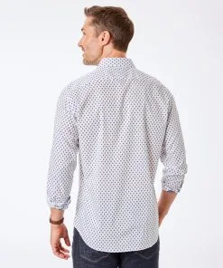 Gazman Tailored Fit Smart Geo Print Shirt - White -Cheap Gazman Store 3 d444d741 bcdc 4094 9a1e 89233dcc6553