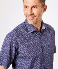 Gazman Floral Dot Print Short Sleeve Shirt - Navy -Cheap Gazman Store 3 f38820c3 820e 4aaa 882f ff627cc82928