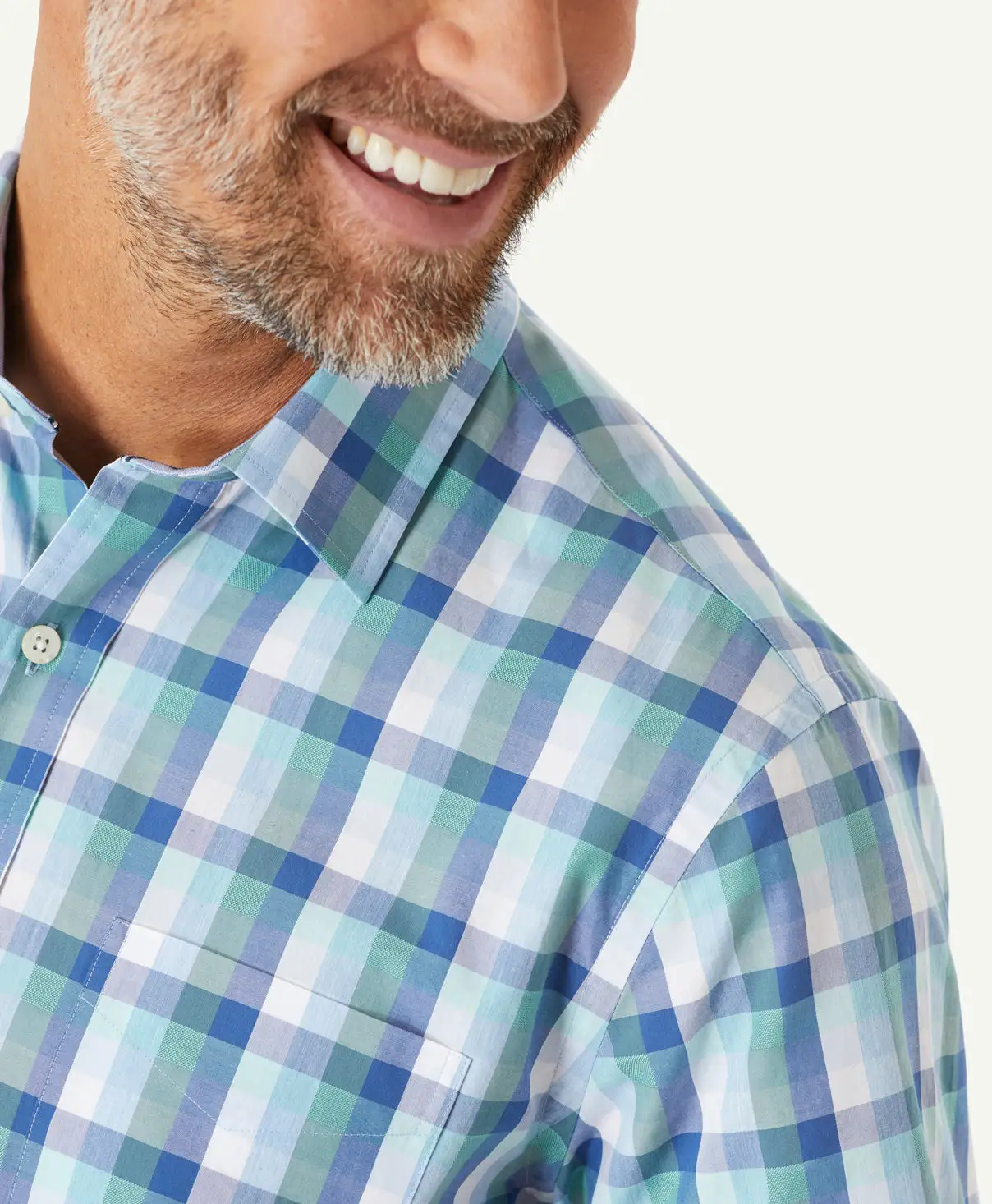 Gazman Melange Check Short Sleeve Shirt - Mint 5 Gazman Melange Check Short Sleeve Shirt - Mint - Image 3