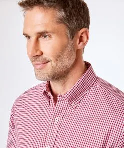 Gazman Easy Care Stretch Gingham Shirt - Claret Red 8 Gazman Easy Care Stretch Gingham Shirt - Claret Red -Cheap Gazman Store 3 fe77a6a7 4a14 41c6 940f b41d7771c447