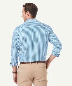 Gazman Wrinkle Free Oxford Gingham Long Sleeve Shirt - Blue -Cheap Gazman Store 3 fe90423f e605 4000 8ae7 84a59f54b260