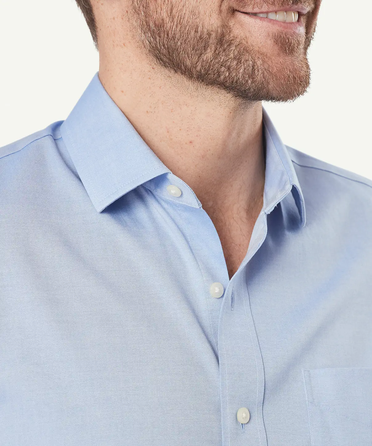 Gazman Easy Care Plain Oxford - Blue 6 Gazman Easy Care Plain Oxford - Blue - Image 4