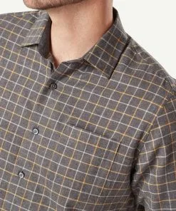 Gazman Brushed Twill Long Sleeve Shirt - Grey Melange -Cheap Gazman Store 4 44508