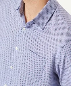 Gazman Brushed Arrow Print Long Sleeve Shirt - Pale Blue -Cheap Gazman Store 4 44523